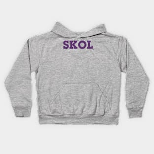 Block Script "SKOL" - (Purple) Kids Hoodie